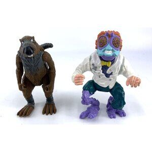 Teenage Mutant Ninja Turtle Baxter Stockman Splinter Figure 4.5" No Wings 1989